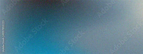 Abstract blue dark grainy gradient background. Grainy gradient, noise texture poster header banner cover design