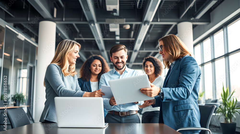 Group of business people working together in office. Teamwork concept. Group of business people working together in office. Teamwork concept.