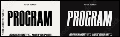 Condensed vector font. Alphabet font with variation. Modern and futuristic condensed font.
