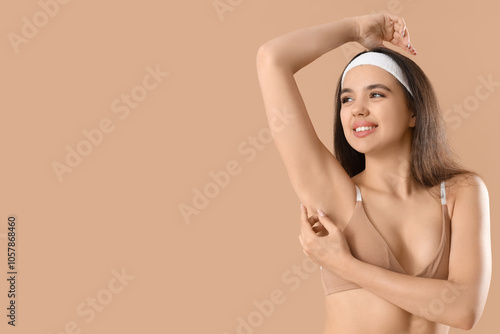 Young woman with clean armp...