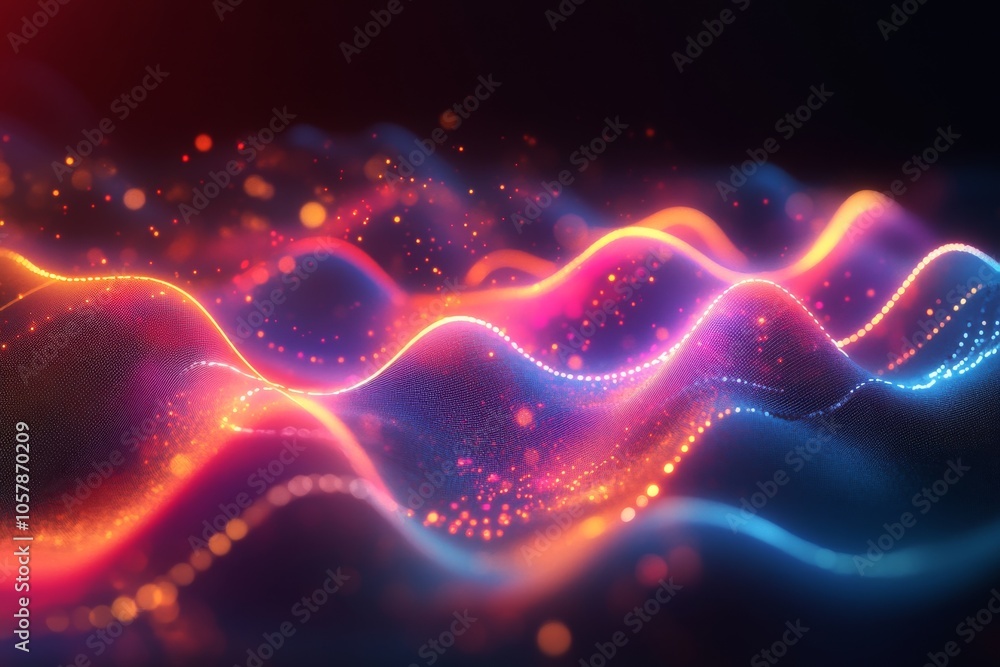 Colorful line graph, glowing gradients, abstract background, data visualization Colorful line graph, glowing gradients, abstract background, data visualization