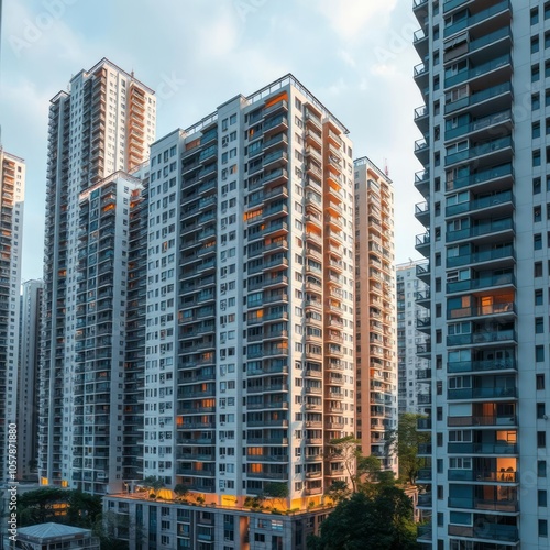 Hign density residential building in hong kong Condominium 