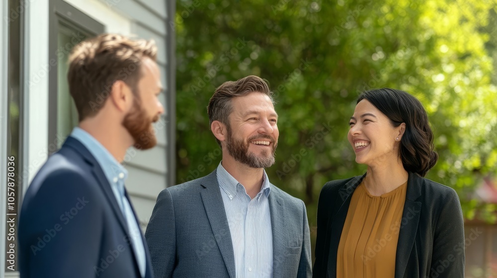 Investor on a property tour with real estate agent, formal setting Investor on a property tour with real estate agent, formal setting