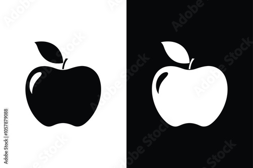 Apple vector lineout icon on white back ground.