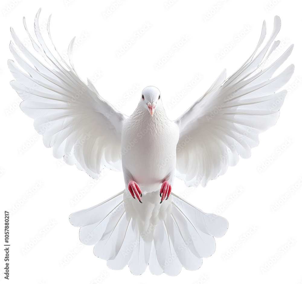 Obraz premium PNG A white dove flying animal bird graceful.