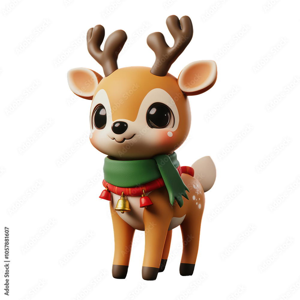 Fototapeta premium Christmas Reindeer on isolate transparency background, PNG