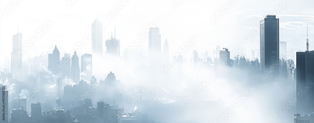 The silhouette of a hi-tech city in 2D on a white background The silhouette of a hi-tech city in 2D on a white background