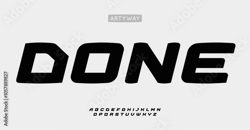 Modern squared alphabet, soft bold italic letters, geometric font for readable logotype, logo, headline, title, text, versatile branding. Clear contemporary typographic style. Vector typeset.