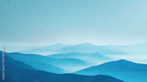 This is a beautiful landscape image of a mountain range in the distance with a blue sky and white clouds. The mountains are covered in snow.