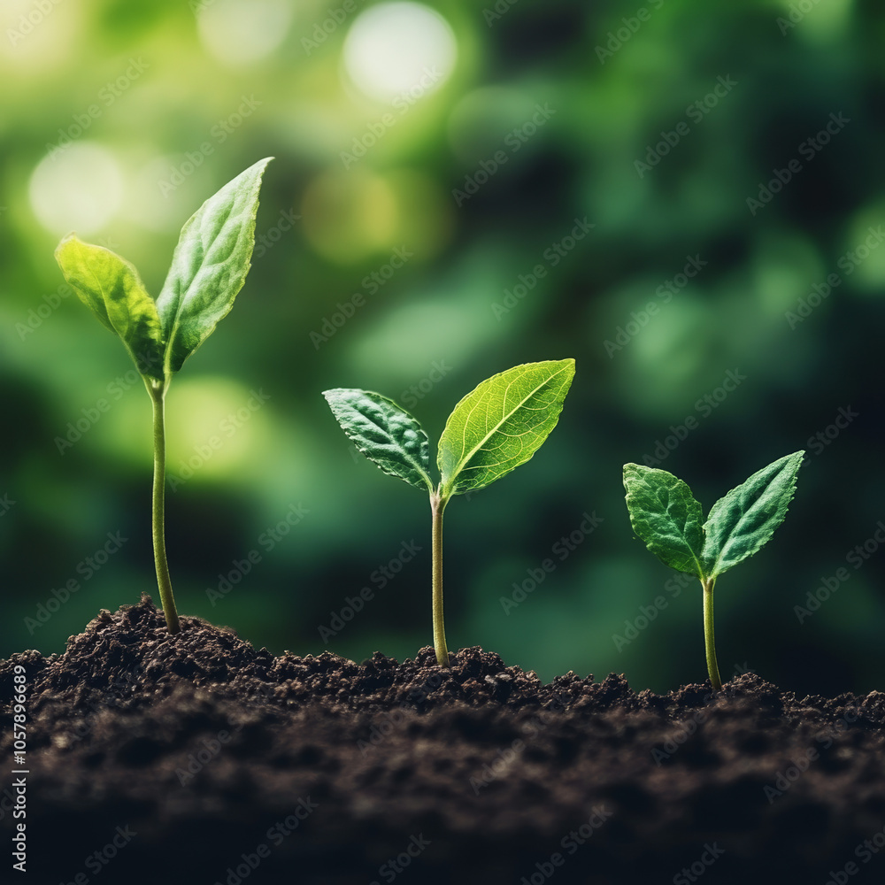 Fototapeta premium sprout growing from soil