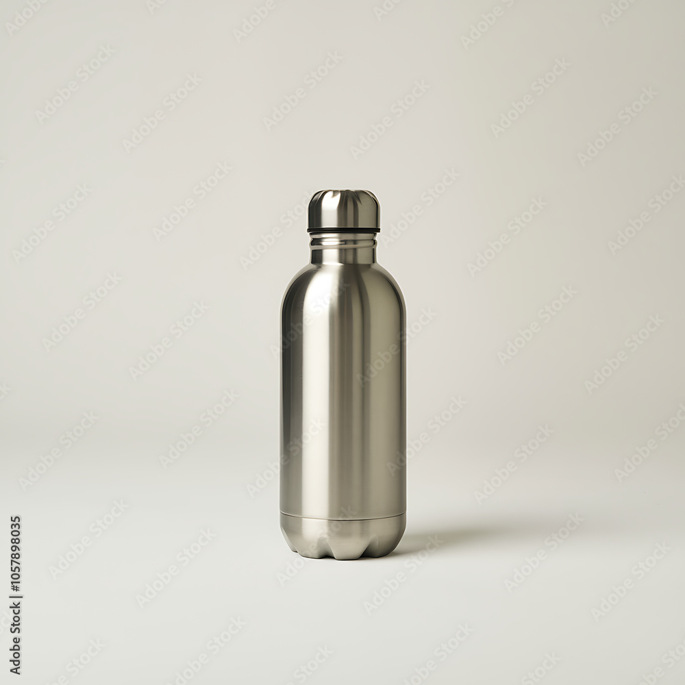 Steel-made water bottle mockup Steel-made water bottle mockup