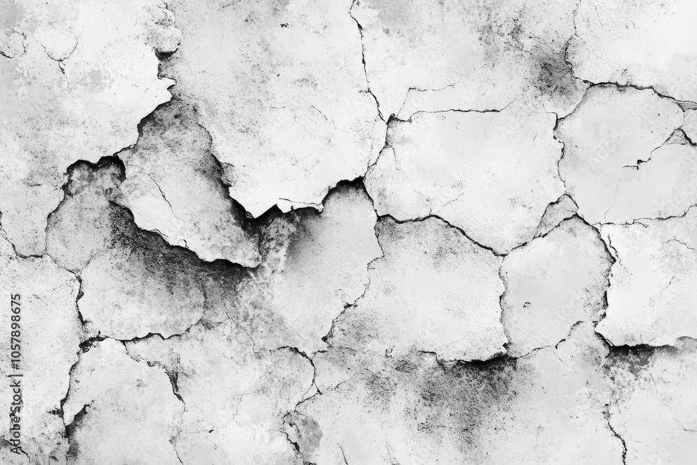 Obraz premium cracked concrete a visual exploration of weathered urban surfaces