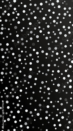 Black background with scattered white dots creating a modern abstract design ...