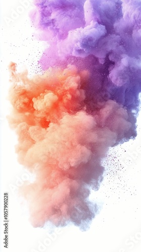 Colorful explosion of vibrant powder creates stunning abstract art in a dynam...