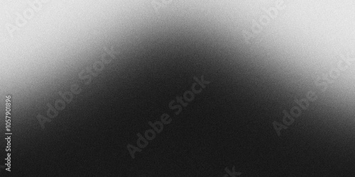 Grainy gradient background in white and black colors. Noise texture. abstract white black gradient. background design. colorful background with space for design. banner, poster