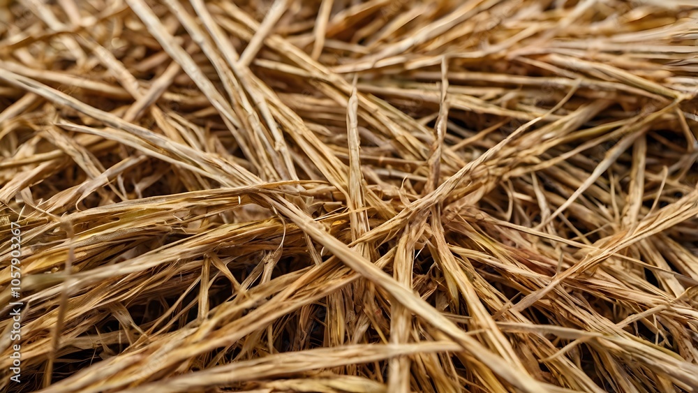 Rustic Close-Up of Dry Straw Texture: Detailed, Earthy, Agricultural Background Rustic Close-Up of Dry Straw Texture: Detailed, Earthy, Agricultural Background