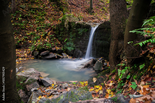 waterfall in autumn