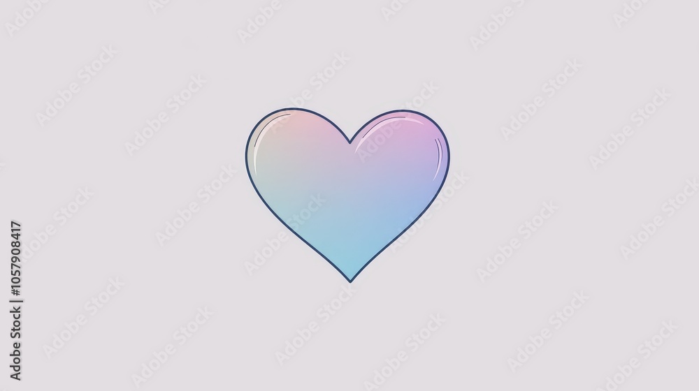 Pastel Gradient Heart Illustration Pastel Gradient Heart Illustration