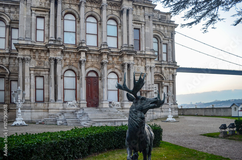 beylerbeyi palace and a monument photo