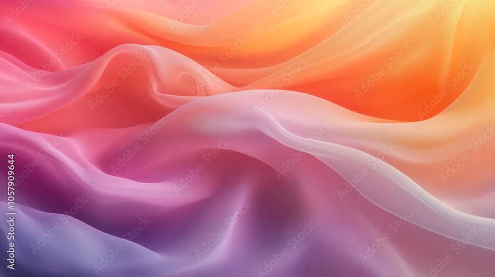 Obraz premium An abstract gradient background with soft, flowing color transitions from warm to cool tones