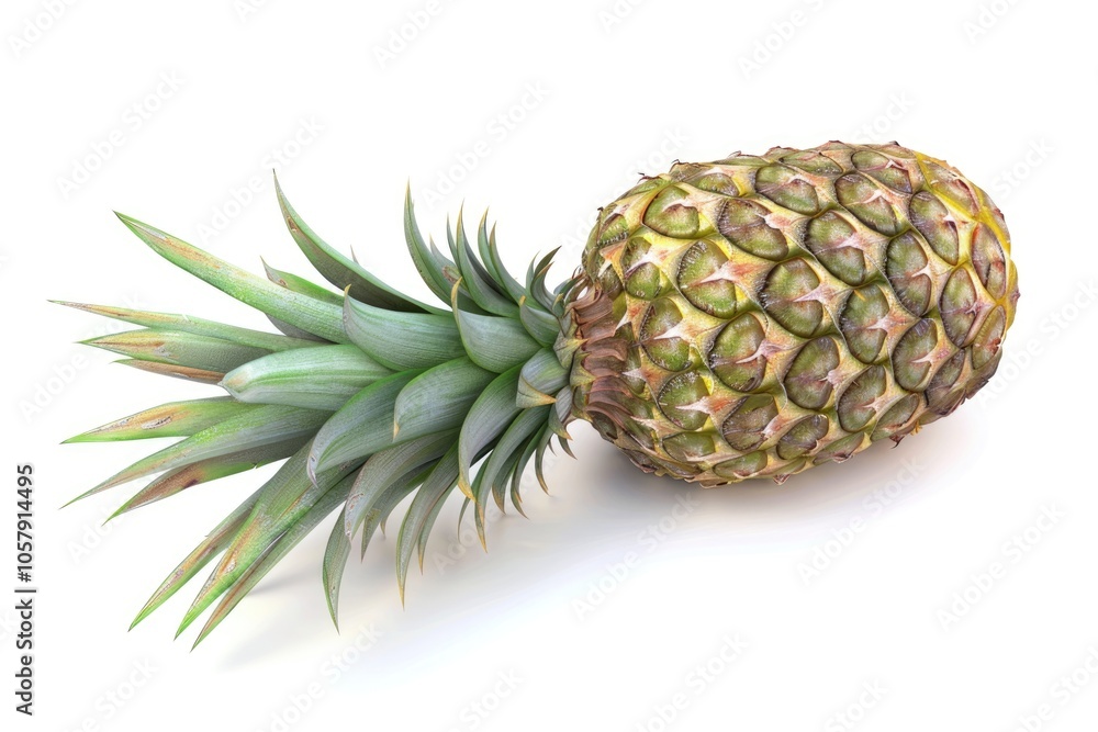Ripe pineapple isolated on white background. Ripe pineapple isolated on white background.