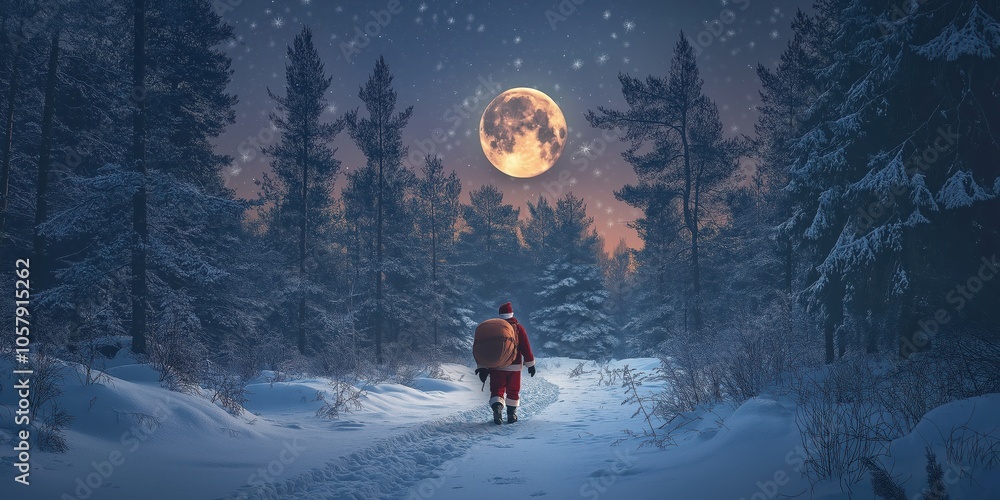 Santa Claus riding in a sleigh pulled by a reindeer Christmas Festive Winter created by ai Santa Claus riding in a sleigh pulled by a reindeer Christmas Festive Winter created by ai