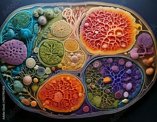 Observe and analyze plant and animal cells under a microscope. drawing each cell type and labeling its organelle photo