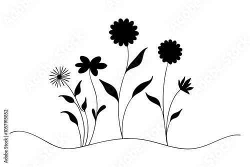 Wildflower Silhouette Simple and Stunning Floral Illustrations