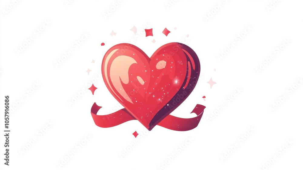 Vibrant and Radiant Heart: A Symbol of Love and Passion Vibrant and Radiant Heart: A Symbol of Love and Passion