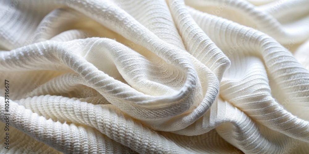Ethereal Elegance Close-Up of White Textured Fabric in Soft Light, Serene Studio Setting - Ideal for Luxury, Textile Branding and Product Photography Ethereal Elegance Close-Up of White Textured Fabric in Soft Light, Serene Studio Setting - Ideal for Luxury, Textile Branding and Product Photography