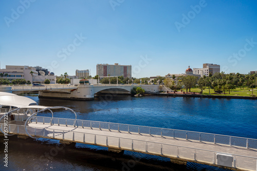 Aerial photo taken on the Tampa Riverwalk 2024 photo