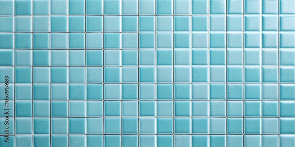 Modern Serenity Elegant Ceramic Tile Wall in Cool Blue-Green, Symmetrical Grid Pattern for Design, Architecture, and Interior Concepts Modern Serenity Elegant Ceramic Tile Wall in Cool Blue-Green, Symmetrical Grid Pattern for Design, Architecture, and Interior Concepts