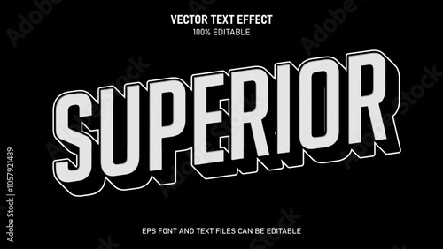 Superior 3d style editable text effect