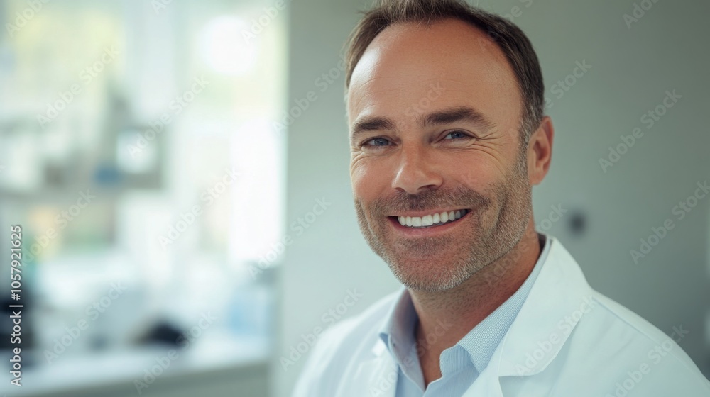 A healthcare professional wearing a white coat smiles warmly in a clinic. The environment is bright and inviting, reflecting a welcoming atmosphere for patients seeking medical attention. A healthcare professional wearing a white coat smiles warmly in a clinic. The environment is bright and inviting, reflecting a welcoming atmosphere for patients seeking medical attention.