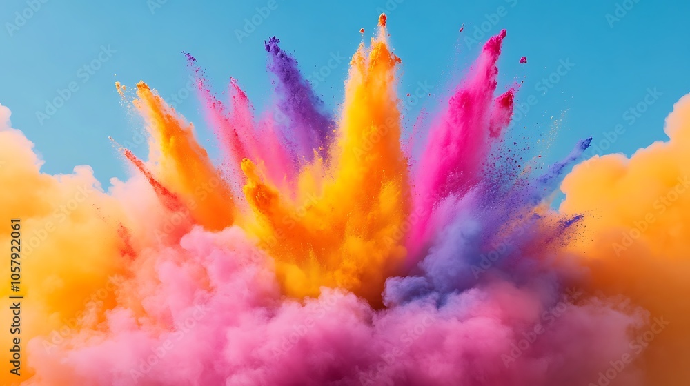 custom made wallpaper toronto digitalA colorful illustration of a rainbow colored explosion