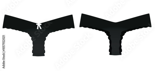 Black woman underwear. vector illustration