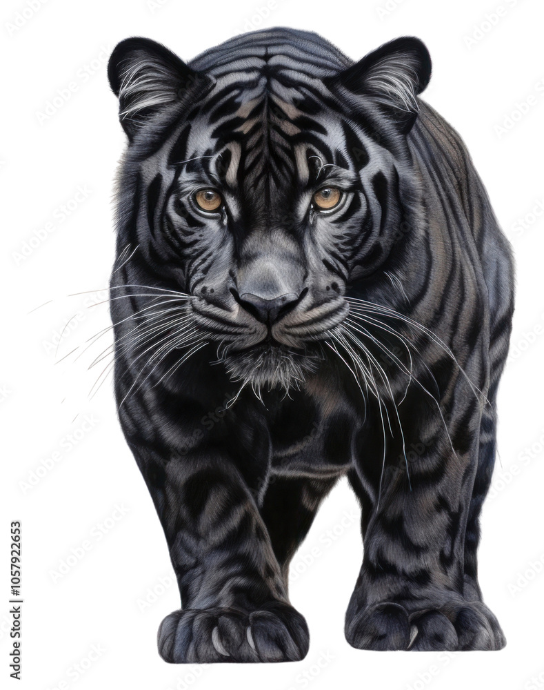 Obraz premium PNG Black Tiger tiger wildlife animal.