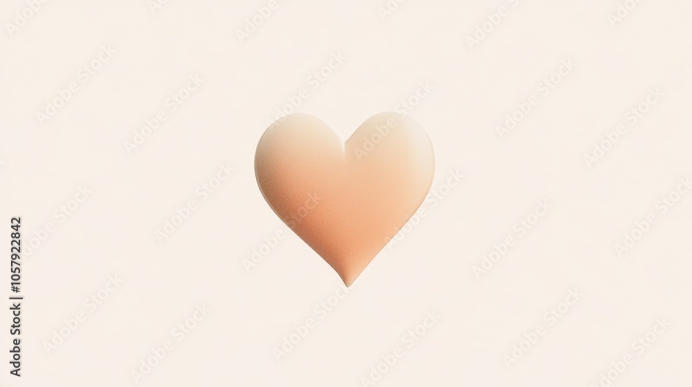 Minimalist Heart Shape on Pastel Background Minimalist Heart Shape on Pastel Background