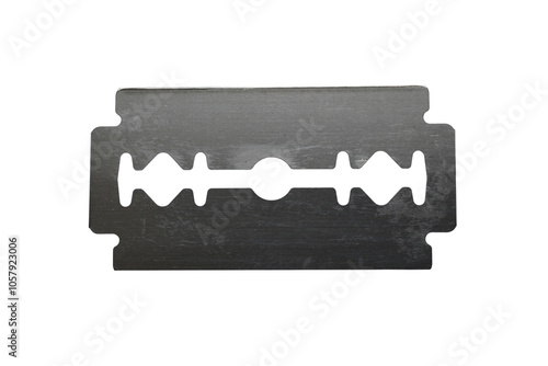 Canvas Print A double-edge razor blade isolated on the transparent background