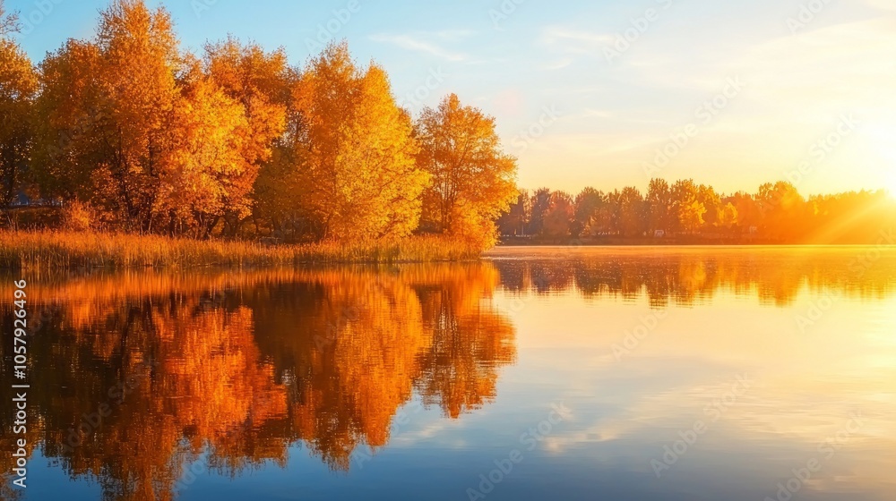 Serene Reflections: Tranquil Lakeside at Sunset with Autumn Trees, November Calmness, and Self-Control | Ultra-Detailed Nature Photography Serene Reflections: Tranquil Lakeside at Sunset with Autumn Trees, November Calmness, and Self-Control | Ultra-Detailed Nature Photography