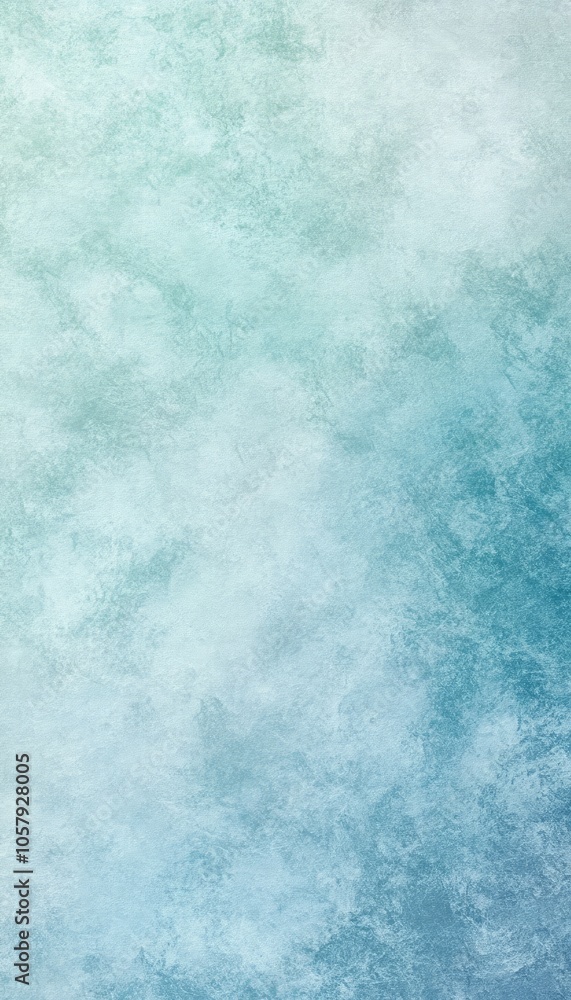 Fototapeta premium Cool pastel gradient from mint to light blue with a delicate grainy finish, for soft digital designs