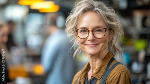 Businesswoman engaging in a professional handshake indoors during a daytime m...