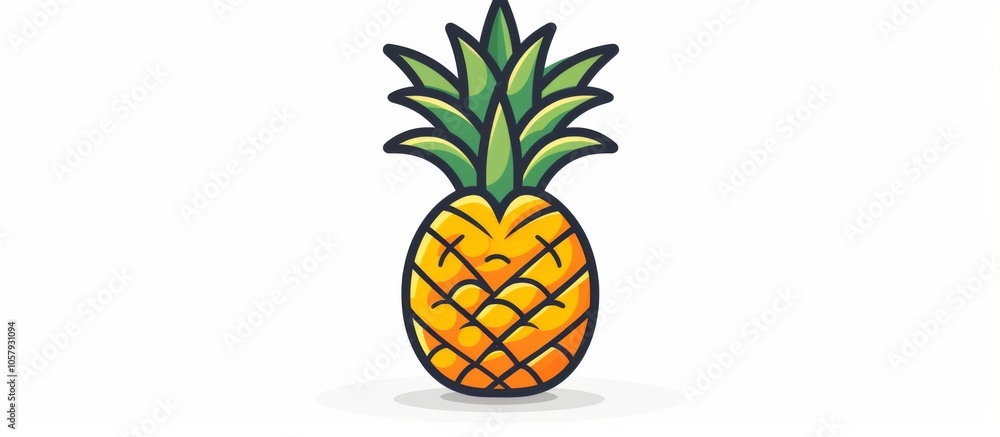 A simple vector logo of a pineapple, on a white background A simple vector logo of a pineapple, on a white background