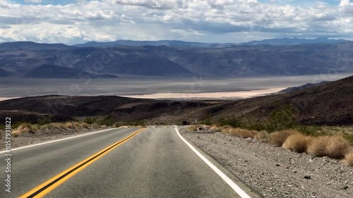 Take the car down to Badwater Basin in Death Valley, California, USA.