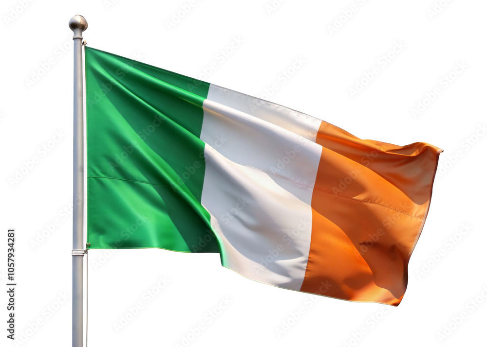 Ireland Flag on a transparent background. Ireland Flag on a transparent background.
