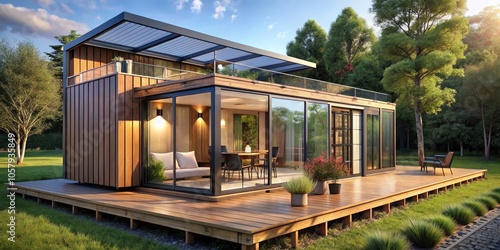 Serene Luxury Modern Wooden...