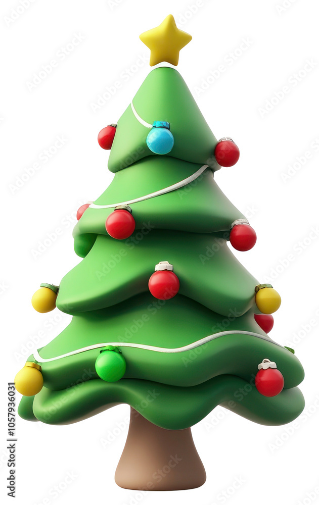 PNG Decorated Christmas tree christmas illustration decor. PNG Decorated Christmas tree christmas illustration decor.