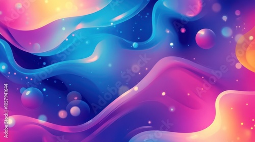 Abstract Colorful Wavy Background