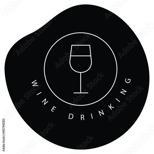 Alcohol-Free Beverage Wine Bottle VEctor Icon Design