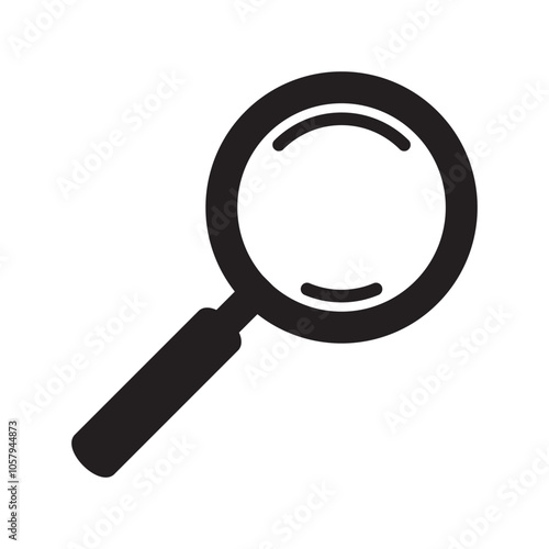 Magnifying glass icon, magnifier or loupe icon. Search icon.
